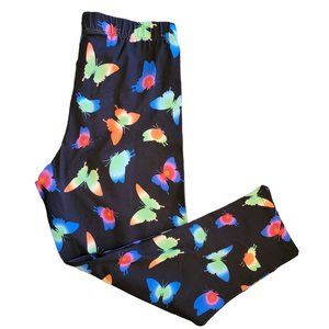 Black Butterfly Capri Leggings Juniors Size Small (3-5) NWT JJ1972